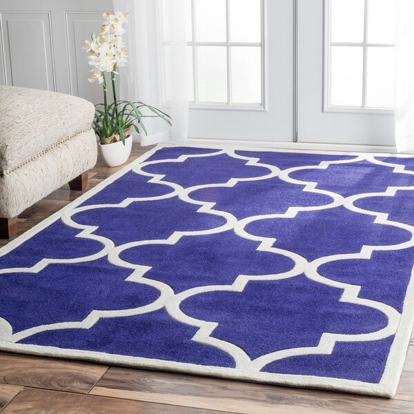 Handmade Luna Pino Trellis Rug (7'6 x 9'6)