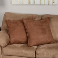Copper Grove Ashley Faux Suede 22-inch Decorative Pillows (Set of 2)