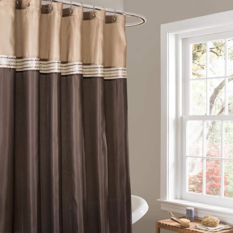 Lush Decor Terra Shower Curtain - Brown