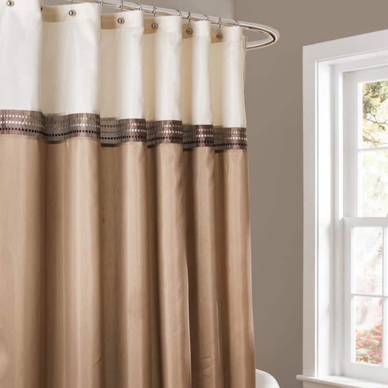 Lush Decor Terra Shower Curtain - Beige