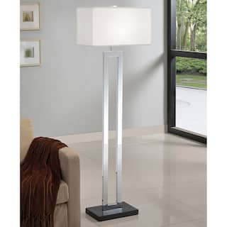 Strick & Bolton Spero 60-inch Chrome/ Black Contrast Floor Lamp