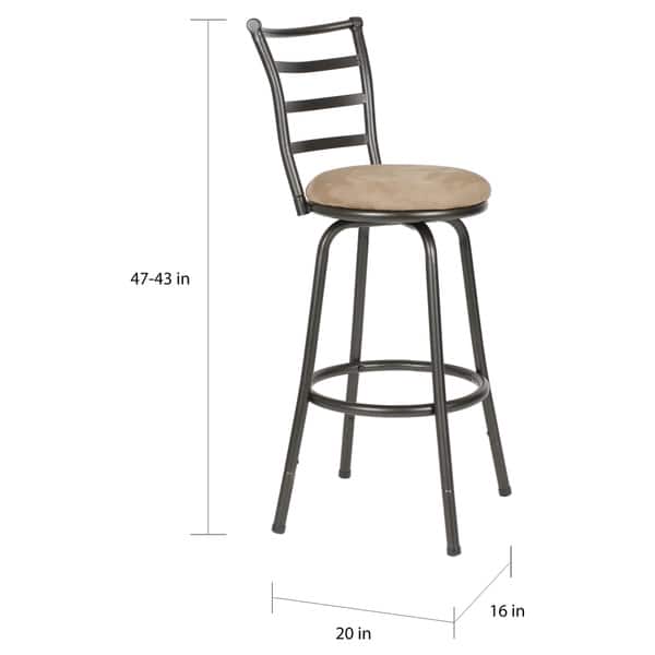 Shop Round Seat Adjustable Swivel Bar Counter Height Stools