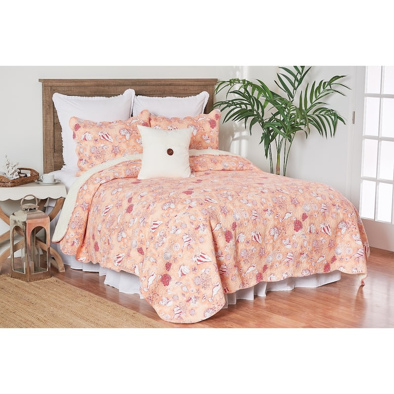 Lagoon Peach Quilt