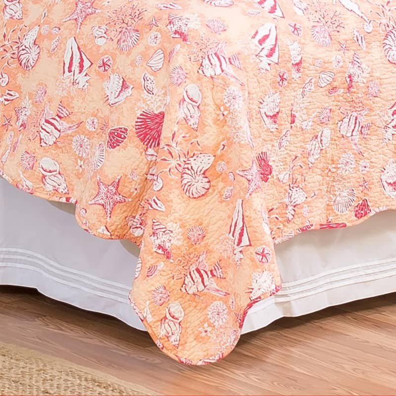 Lagoon Peach Quilt