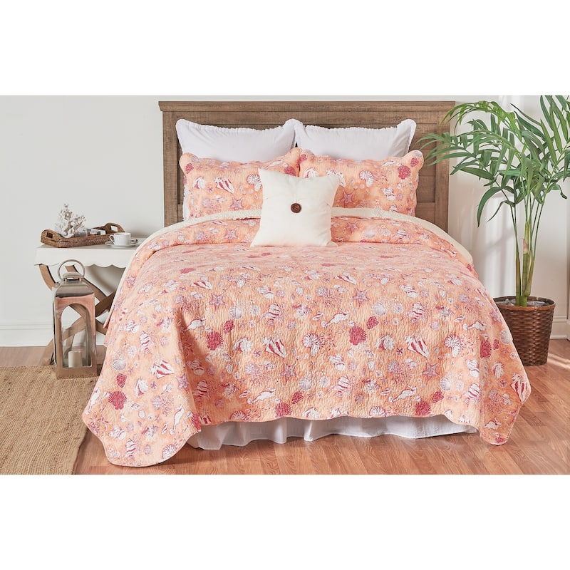 Lagoon Peach Quilt