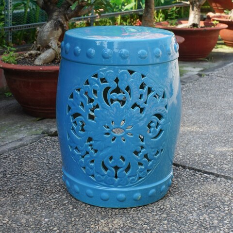 Isfahani Ceramic Ceramic Garden Stool