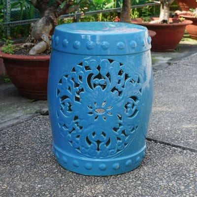 Isfahani Ceramic Ceramic Garden Stool