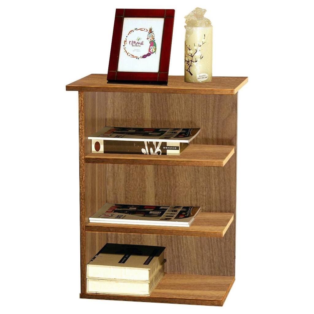 Magazine Rack Chairside End Table Walnut