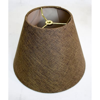 6x12x9 Slip Uno Fitter Hard Back Empire Lamp Shade - Chocolate Burlap
