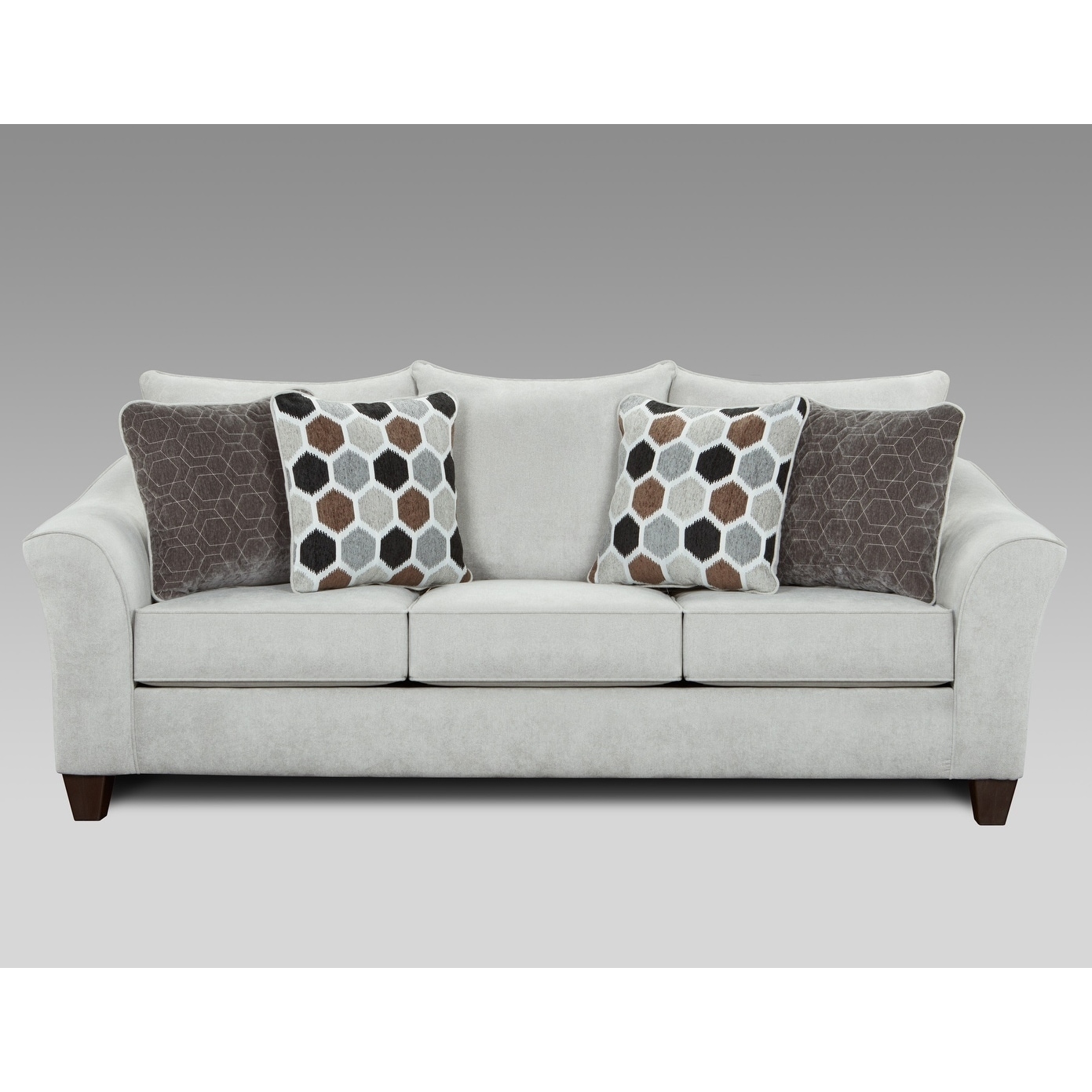 Roundhill Furniture Camero Fabric Pillowback Sofa and Loveseat Set