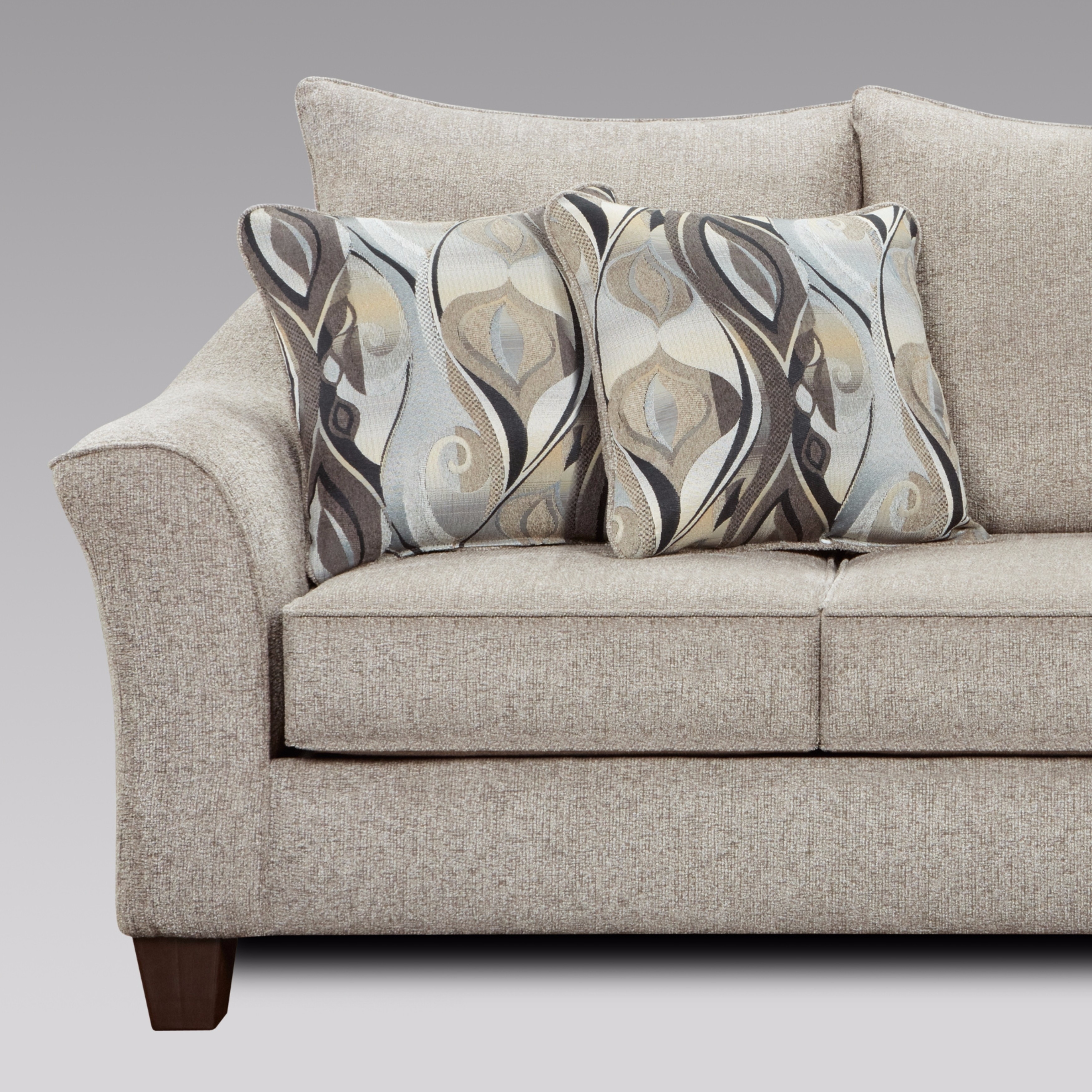 Roundhill Furniture Camero Fabric Pillowback Sofa and Loveseat Set