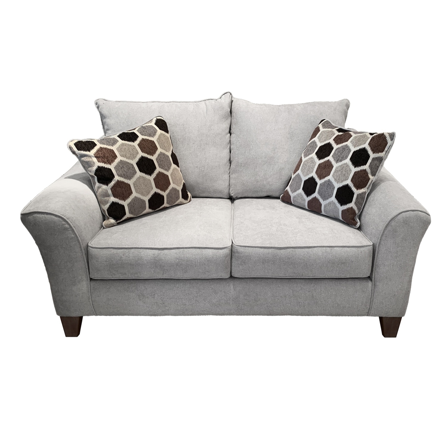 Roundhill Furniture Camero Fabric Pillowback Sofa and Loveseat Set