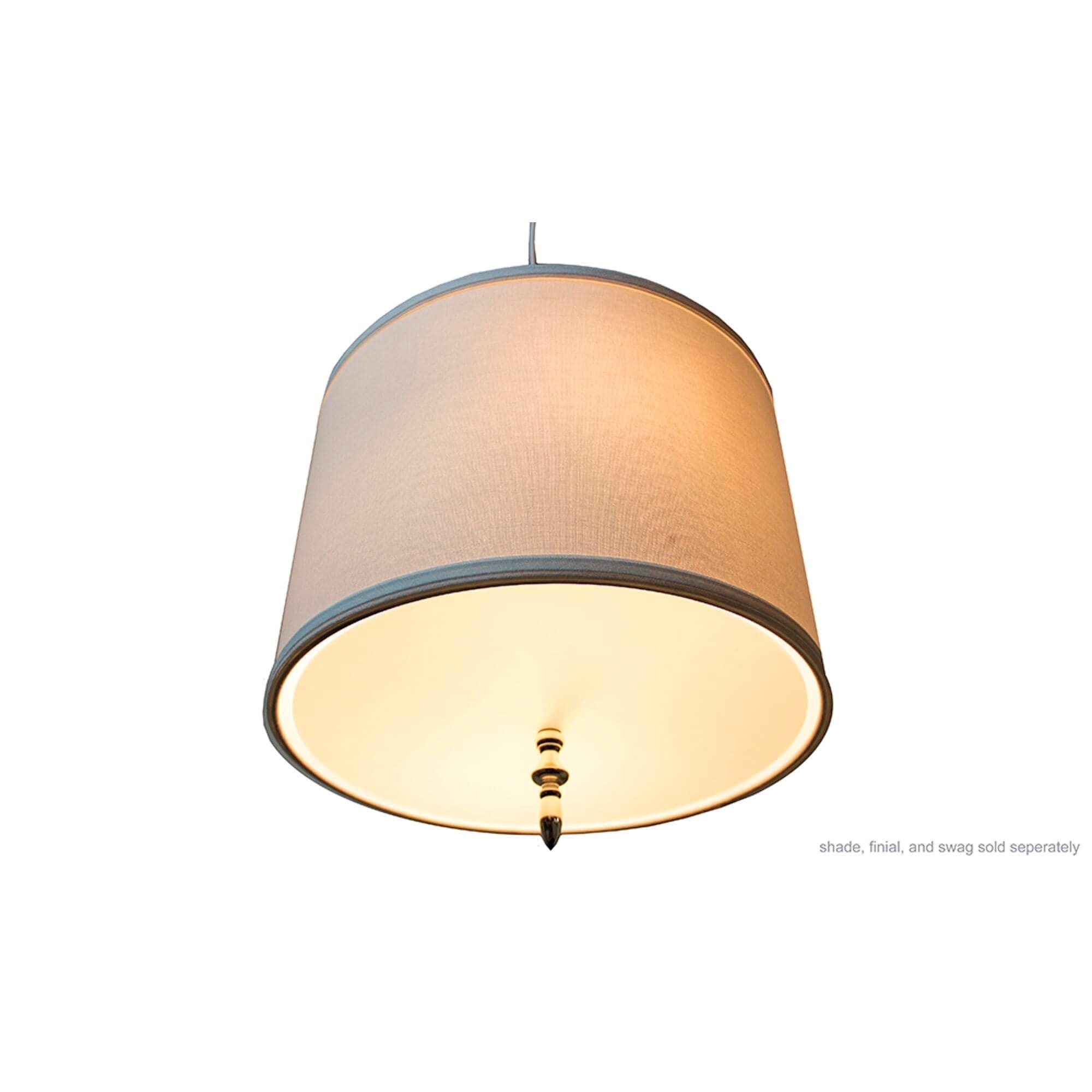 drum lamp shade with bottom diffuser