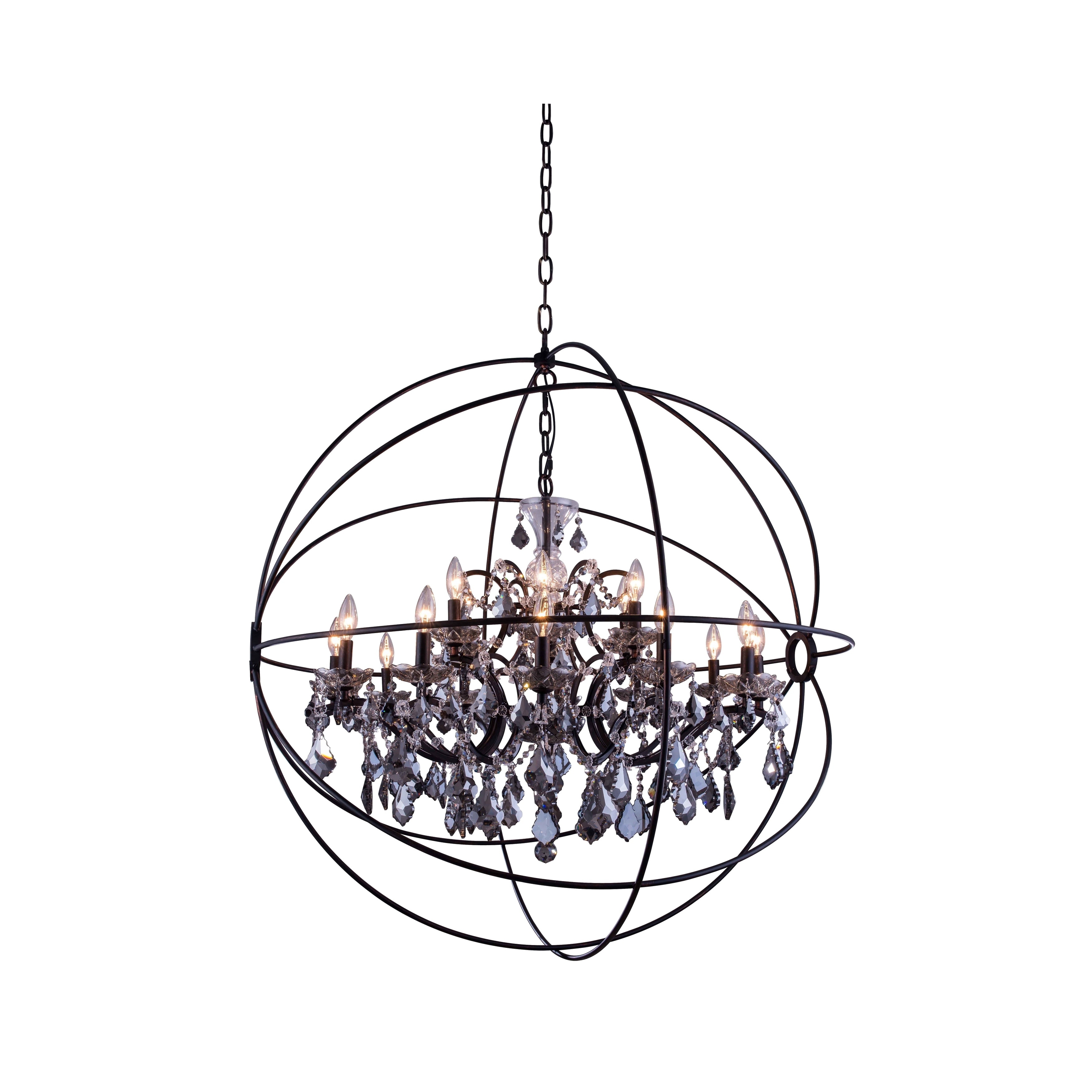 Royce Edge 18 light Dark Bronze Chandelier - Chandeliers For Bedrooms by Overstock.com