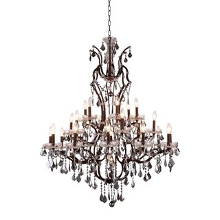 Royce Edge 25-Light Rustic Intent Chandelier (rustic intent (royal cut silver shade crystals)) - Chandeliers For Bedrooms by Overstock.com