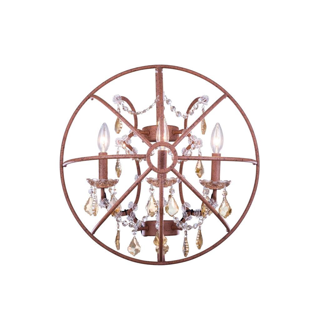 Royce Edge 3-Light Rustic Intent Wall Sconce
