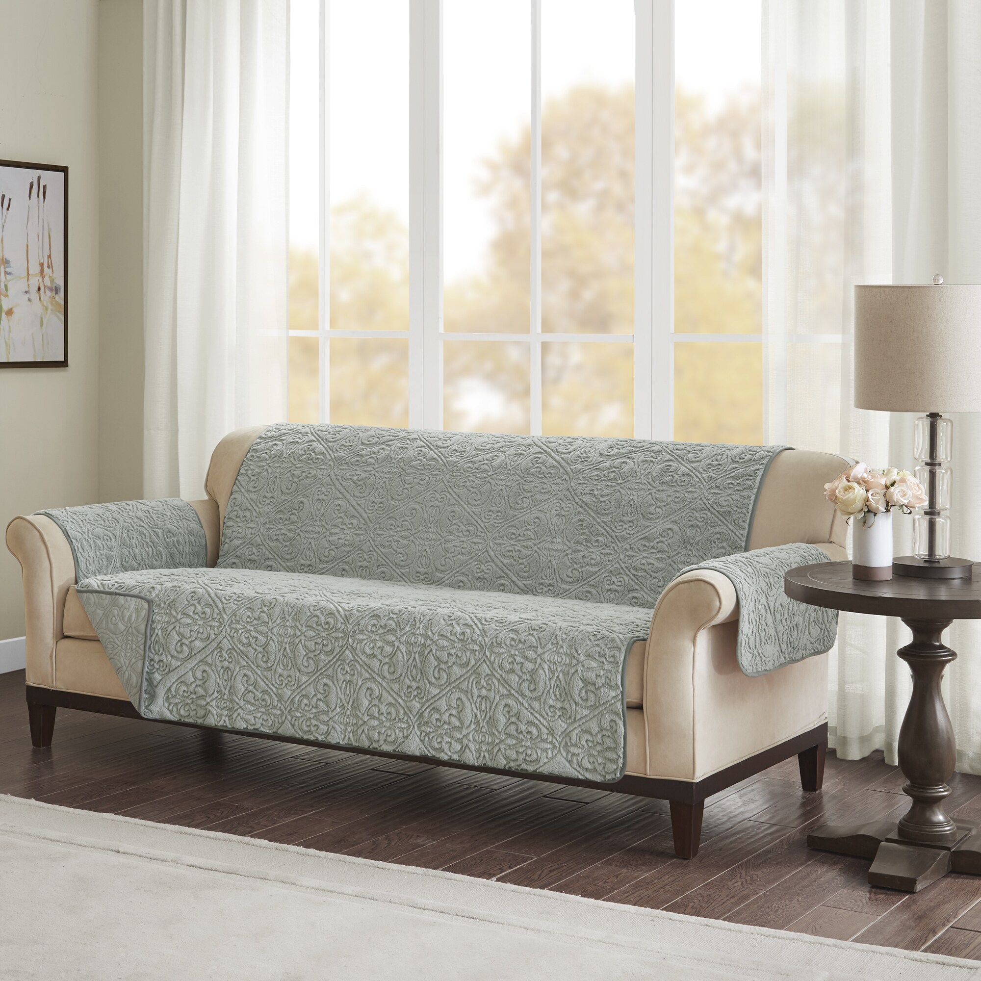Madison Park York Faux Fur Sofa Protector 3-Color Option - Bed Bath &  Beyond - 20457222