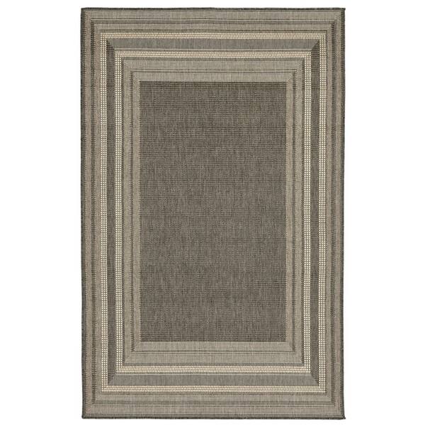 Liora Manne Line Border Outdoor Rug (4'10 x 7'6) - 4'10 x 7'6 - Bed ...