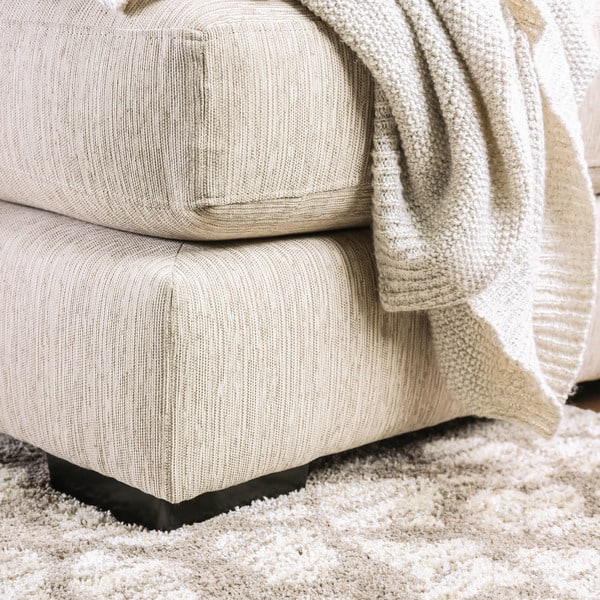 Shop Furniture Of America Deca Contemporary Cream Fabric Sectional