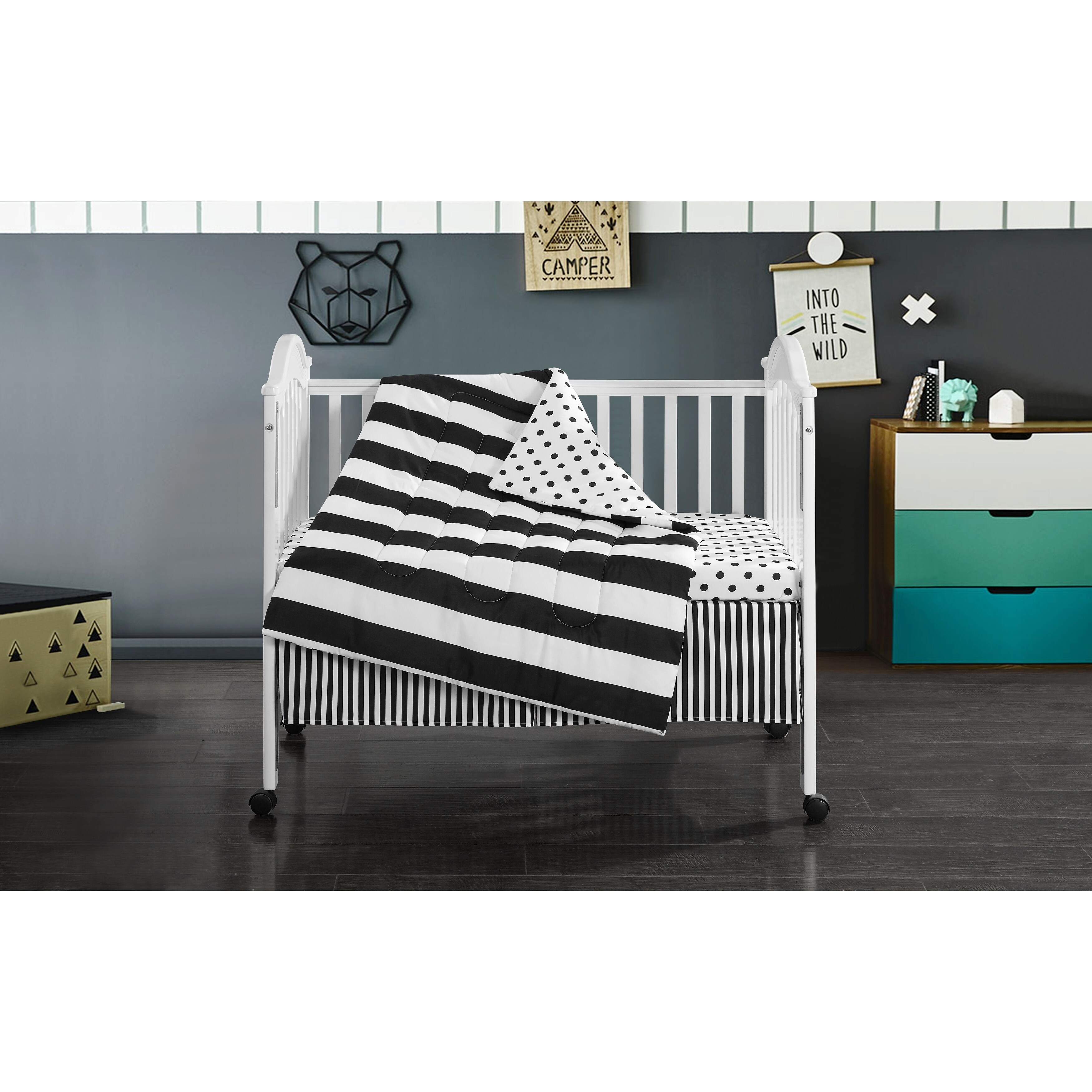 striped crib bedding