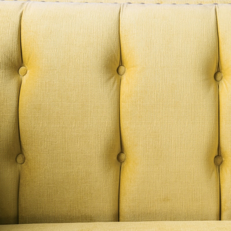 Nall Transitional Fabric Upholstered Tufted Back Tuxedo Arms Sofa by Furniture of America