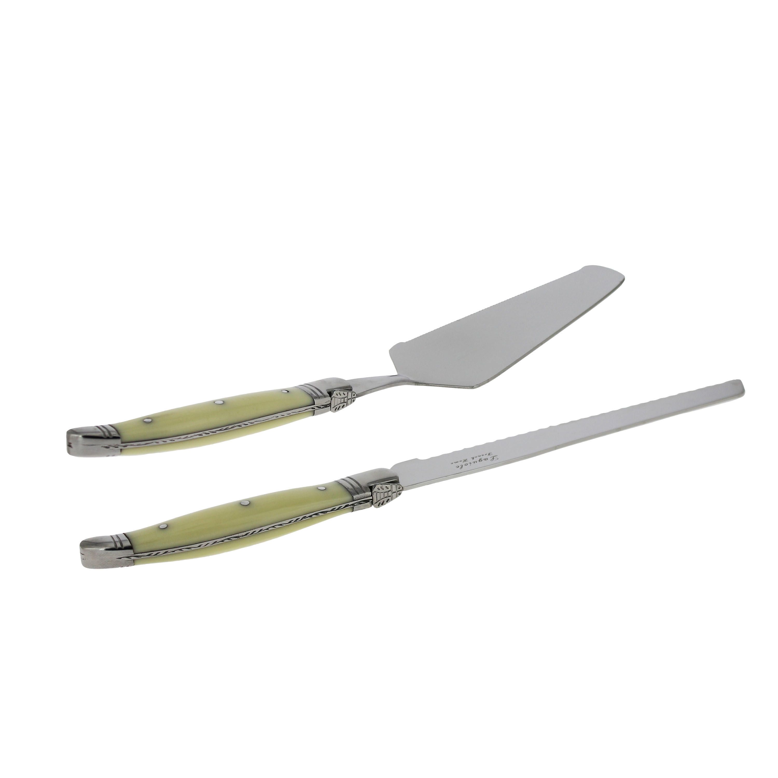 French Home Laguiole 2pc Stainless Steel Carving Knife and Fork Set