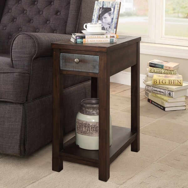 end table with usb charger wedge shaped end furniture of america kendal rustic usb charging side table shop on end table with usb charger wedge shaped end furniture of america kendal rustic usb charging side table shop on
