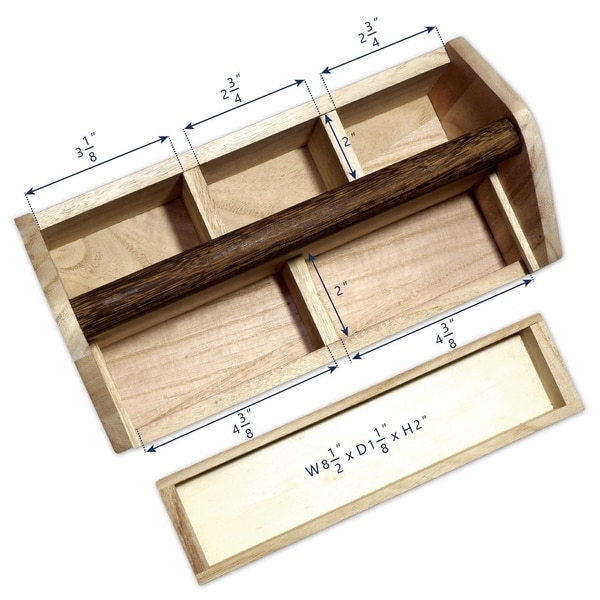 wooden box with handle