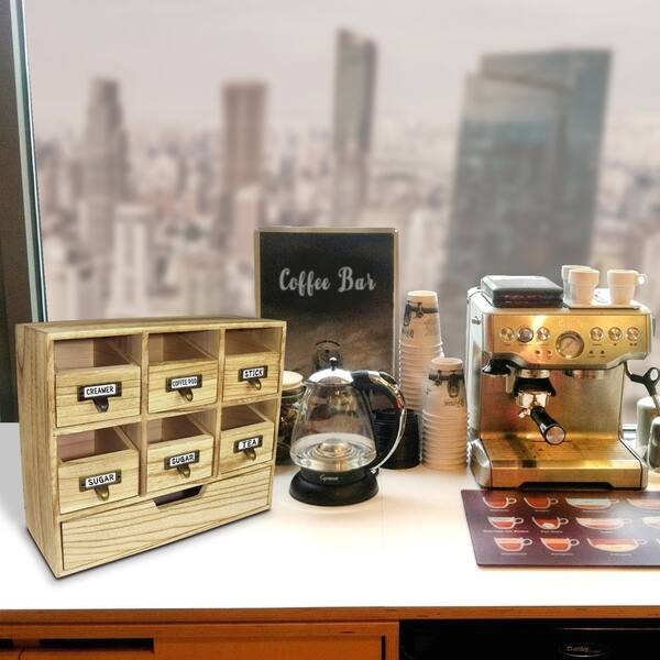 Shop Ikee Design Natural Wood Color Wood Desktop Organizer Drawer