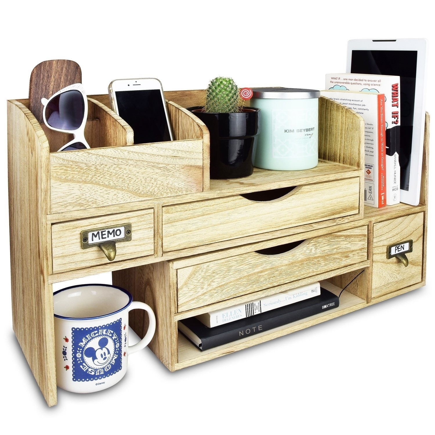 Shop Ikee Design Adjustable Wooden Desktop Organizer Office