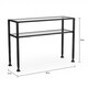 preview thumbnail 6 of 4, SEI Furniture Glenn Distressed Black Metal Console Table with Shelf