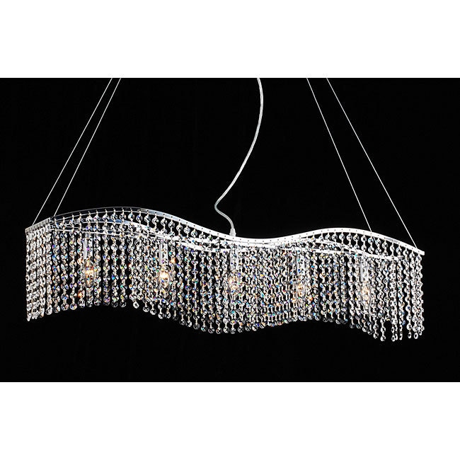 Silver Orchid Brooks Crystal 5-light Chandelier - Chandeliers For Bedrooms by Overstock.com