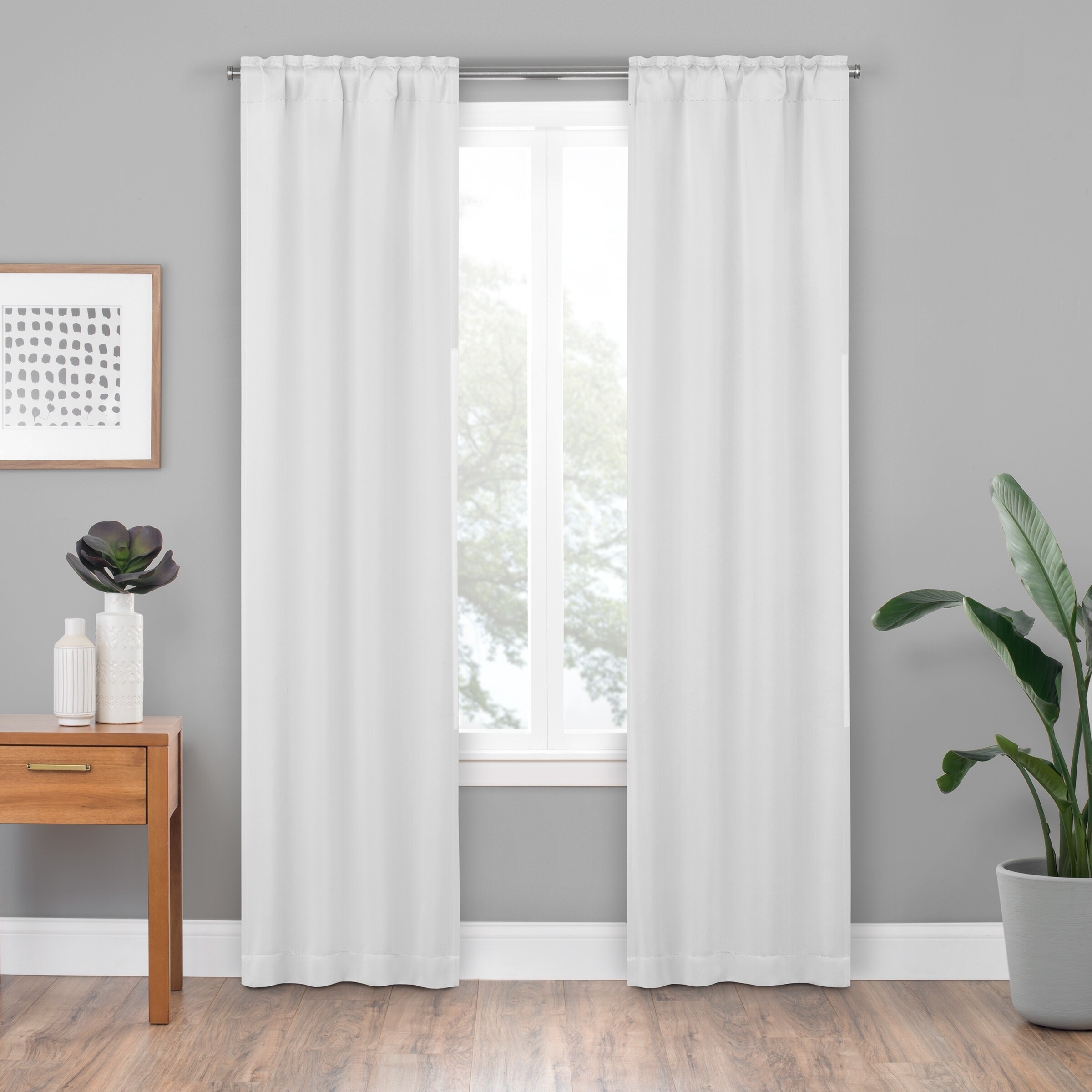 Blackout Liner Pair Curtain Panel White 54 X 80 Eclipsetm