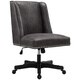 preview thumbnail 15 of 35, Violet Home Office Swivel Chair Faux Leather Charcoal Gray