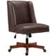 preview thumbnail 32 of 35, Violet Home Office Swivel Chair Faux Leather Brown