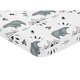 preview thumbnail 2 of 1, Sweet Jojo Designs Blue White Watercolor Bear Mountain Collection Fitted Mini Portable Crib Sheet