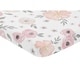 preview thumbnail 2 of 1, Sweet Jojo Designs Pink and Grey Watercolor Floral Collection Fitted Mini Portable Crib Sheet