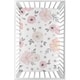 preview thumbnail 1 of 1, Sweet Jojo Designs Pink and Grey Watercolor Floral Collection Fitted Mini Portable Crib Sheet