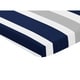 preview thumbnail 2 of 1, Sweet Jojo Designs Navy Blue and Grey Stripe Collection Fitted Mini Portable Crib Sheet