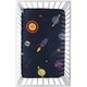 preview thumbnail 1 of 1, Sweet Jojo Designs Navy Blue Space Galaxy Collection Fitted Mini Portable Crib Sheet