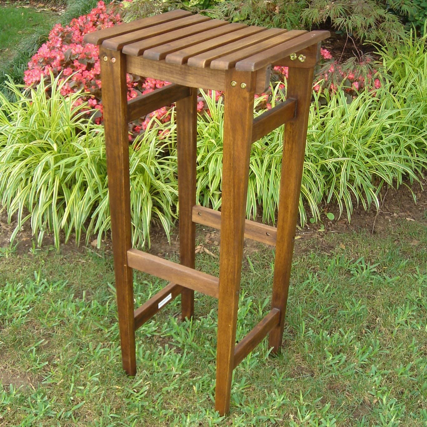 International Caravan Stained Backless Acacia Wood Barstools (set Of 2)