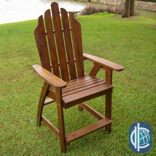 International Caravan Acacia Adirondack Bar Chairs (Set of 2) International Caravan Dining Chairs