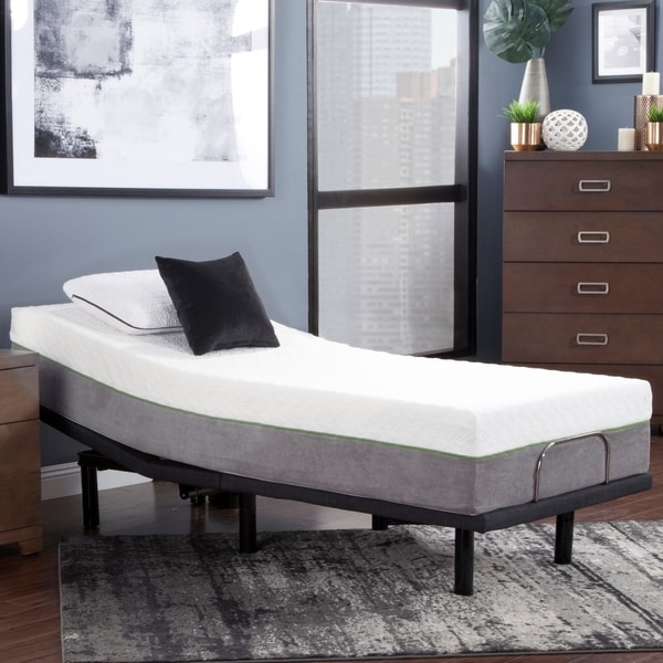 Split California King Blissful Nights Adjustable Bed Frame and 12 Inch ...