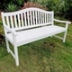 preview thumbnail 1 of 0, International Caravan Royal Fiji 5-Foot Garden Bench Antique White