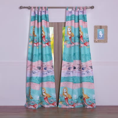 Greenland Home Fashions Mermaid Curtain Panels (Set of 2)