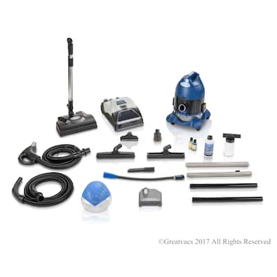 2019 Ocean Blue Water Filtration Bagless Canister Vacuum Cleaner W. Shampooer Air Purifier & Attachments