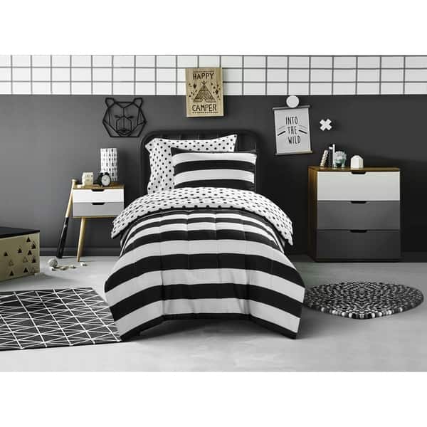 Shop Mini Mod Striped Polka Dot Comforter Set Free Shipping