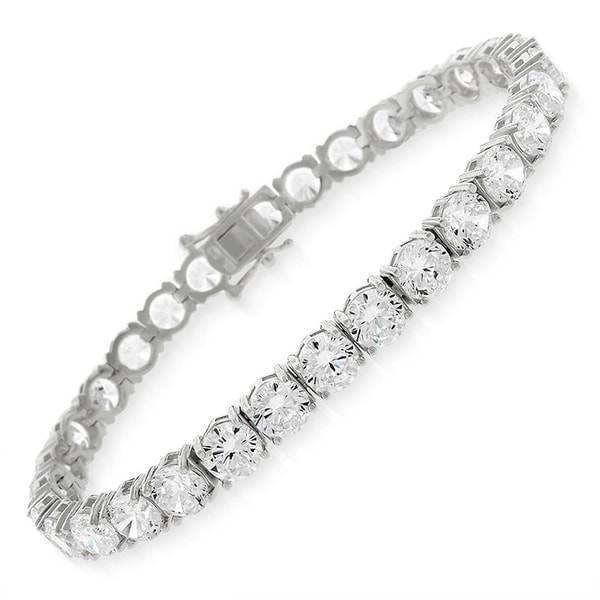 925 Sterling Silver 3mm 4mm 5mm 6mm Black CZ Tennis Bracelet 7.25