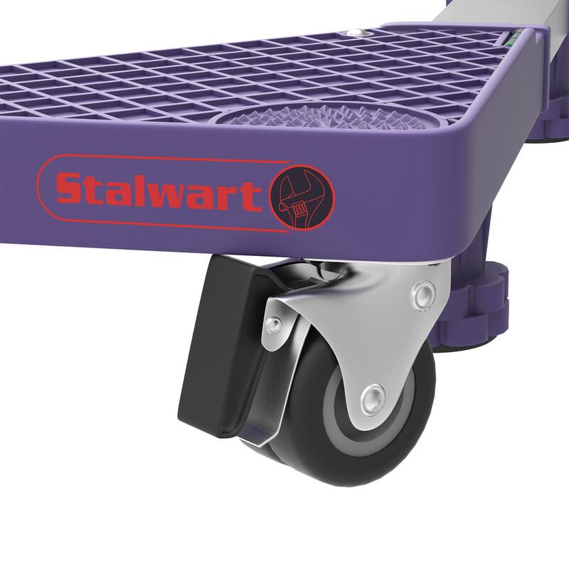 Multi Purpose Dolly With 4 feet, Locking Swivel Wheels, Levels and Adjustable Base for Moving - 1100 Lbs Capacity By Stalwart