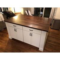 Forever Joint Walnut 36" x 72" Butcher Block Kitchen Island Top - N/A